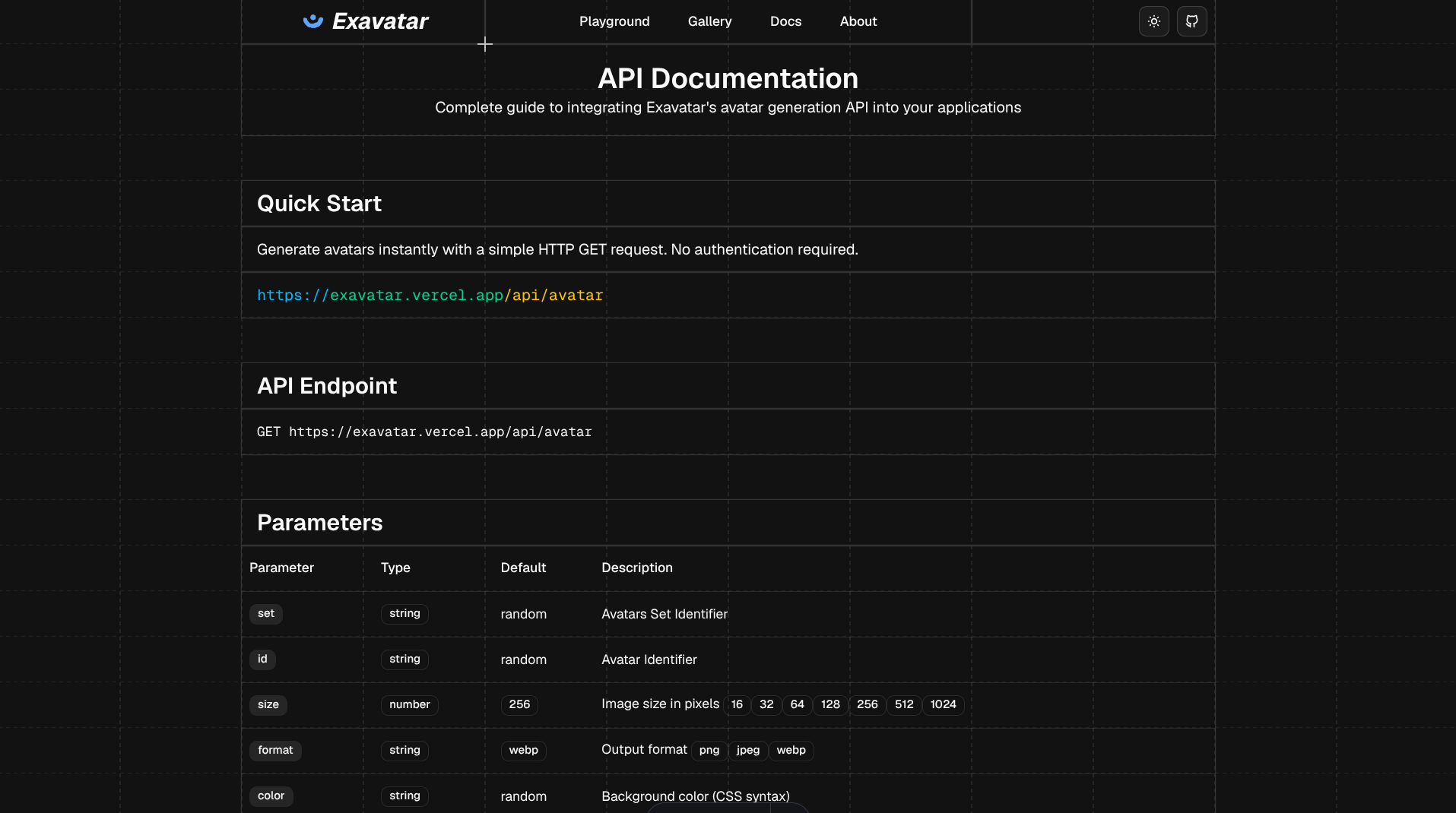 Exavatar screenshot